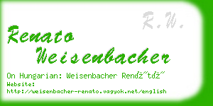 renato weisenbacher business card